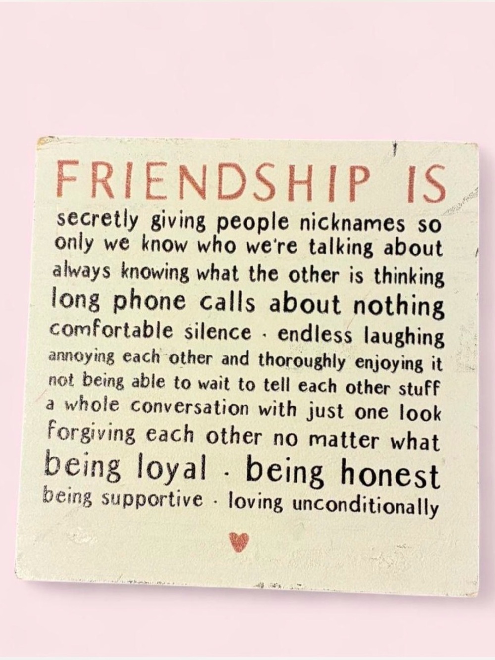 Altar'd State small wood friendship sign decor